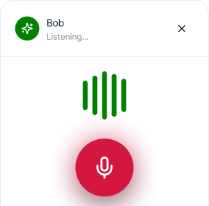 Voice booking with Bob